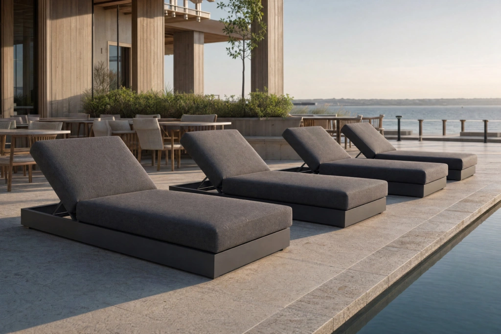 Palm Beach Sunlounger with Platform setting