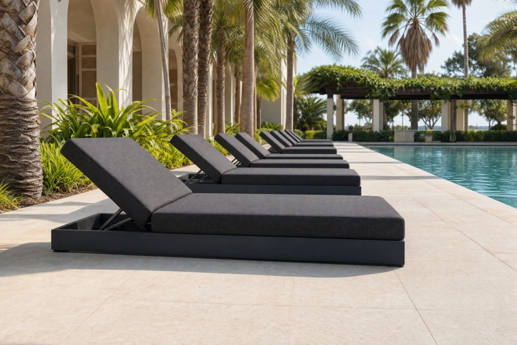 Palm Beach Sunlounger with Platform setting
