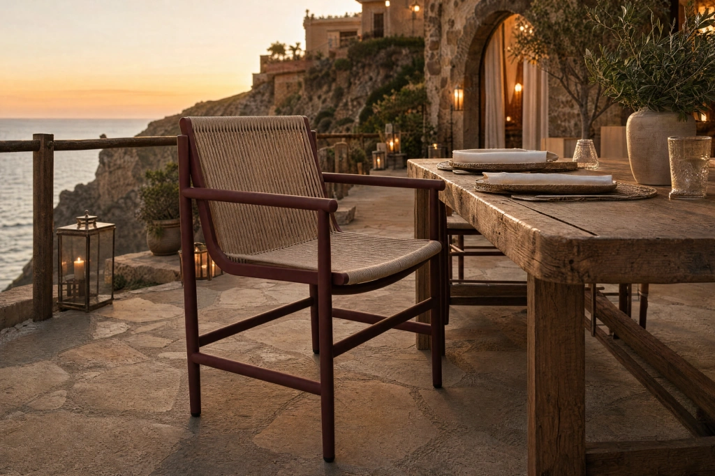 String A Dining Armchair setting