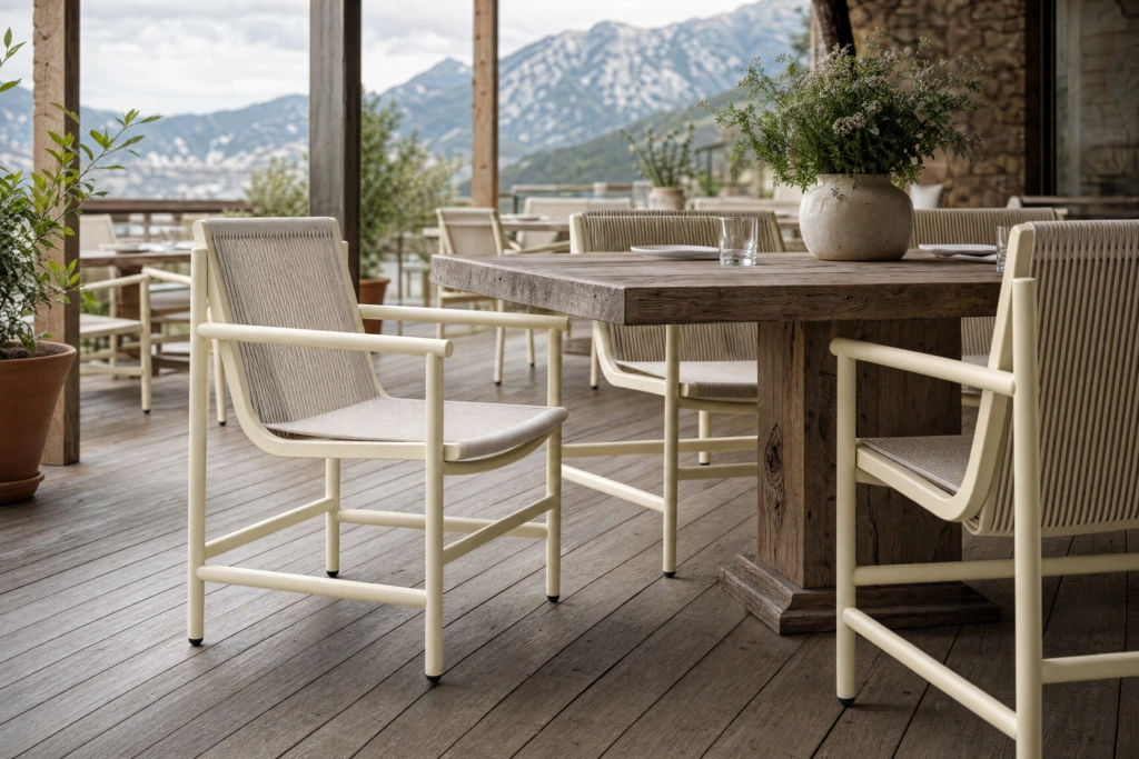 String A Dining Armchair setting