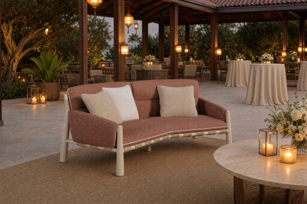 Kauai Curved 3-Seat Sofa setting