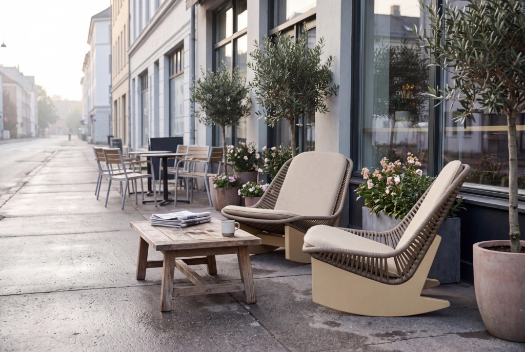 Clogs Rocking Lounge Chair setting