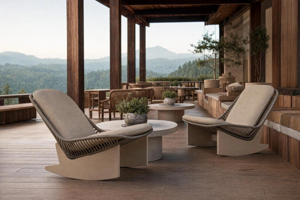 Clogs Rocking Lounge Chair setting