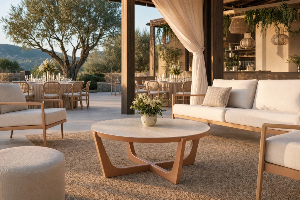 Float Coffee Table setting