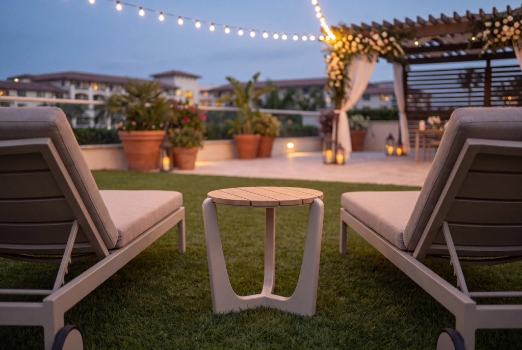 Float End Table setting