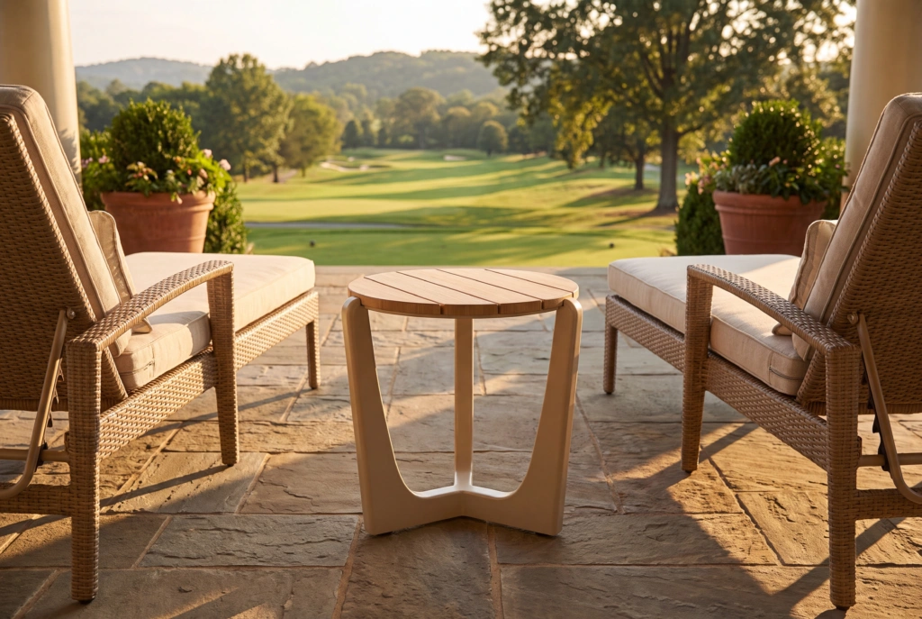 Float End Table setting