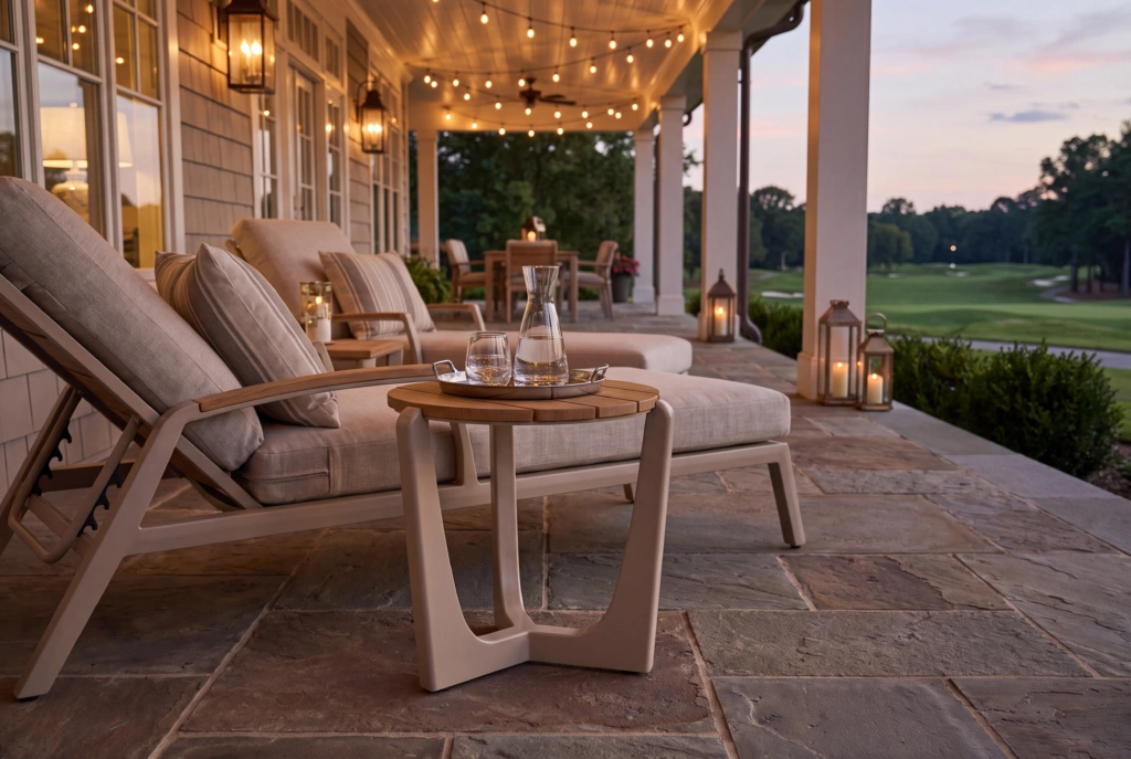 Float End Table setting