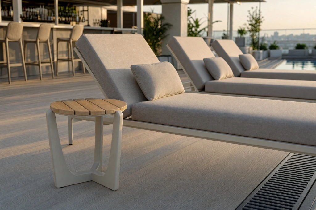 Float End Table setting