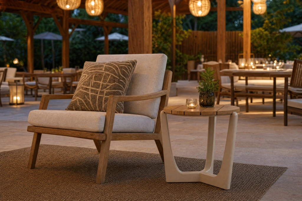 Float End Table setting