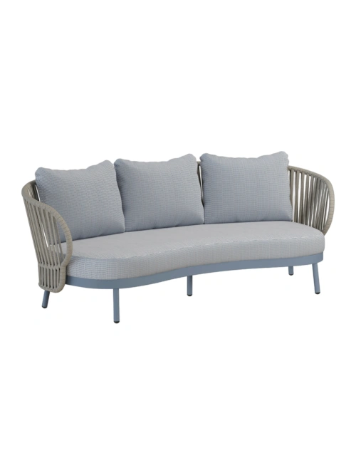 Jumbo Curved 3-Seat Sofa with Strap