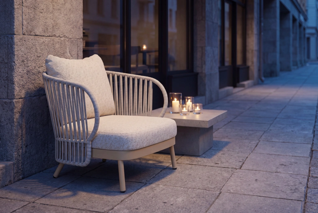 Jumbo Lounge Armchair with Strap setting
