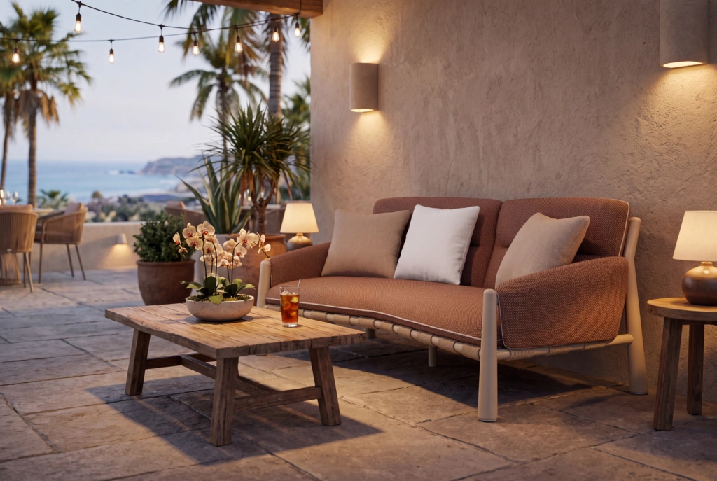 Kauai Curved 3-Seat Sofa setting