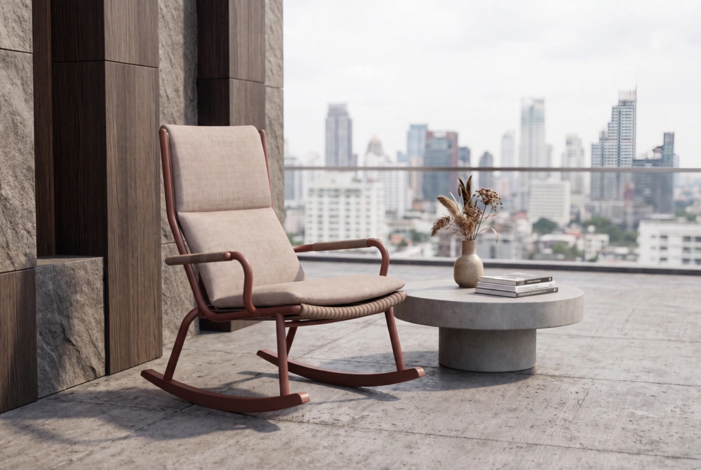 Loop Lounge Armchair Rocking setting