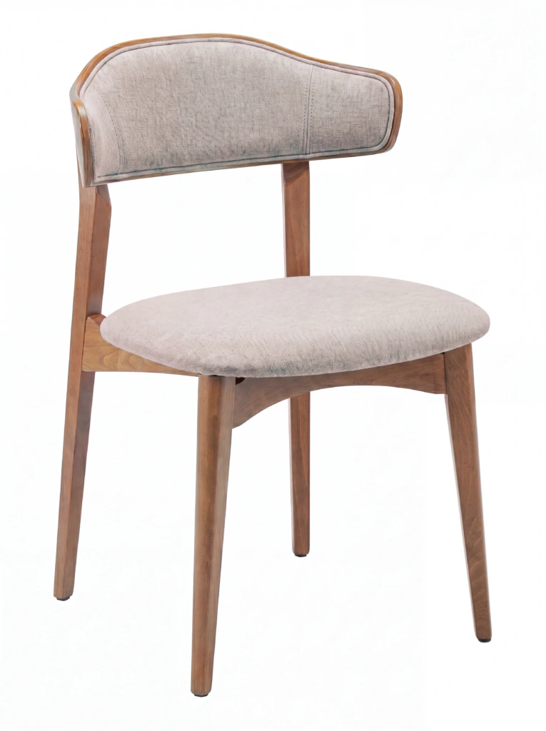 RV Lucci UPH chair in Maple Ash wood finish with upholstered seat and back