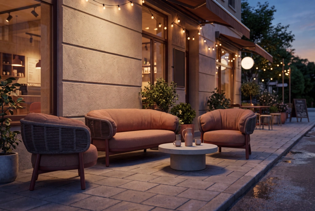 Shell 2-Seat Sofa Upholstered setting