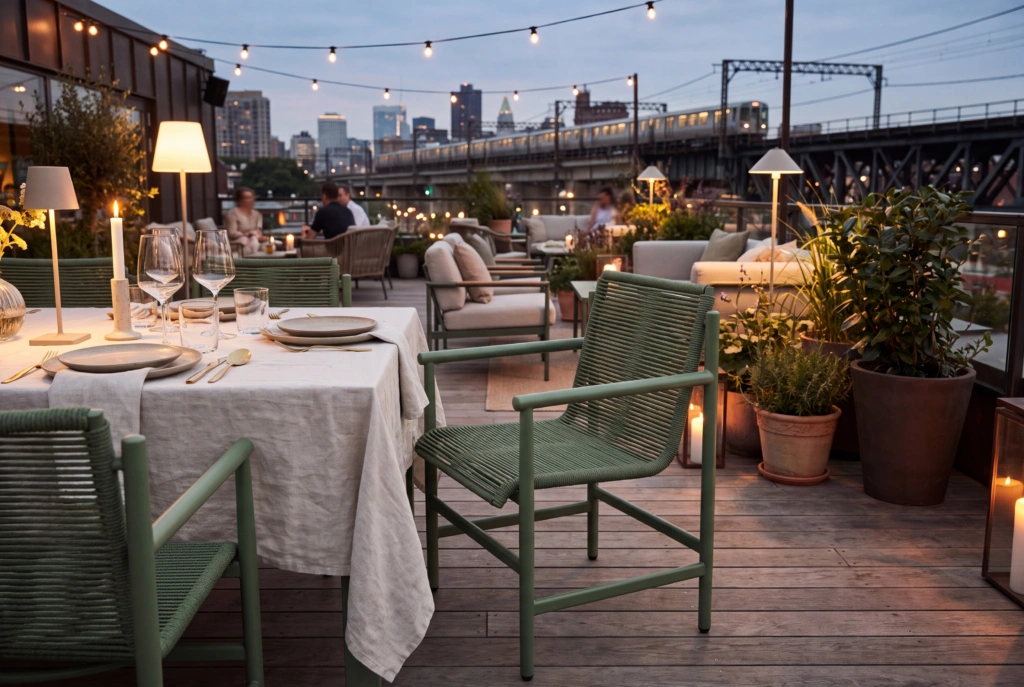 String A TEX Dining Armchair setting