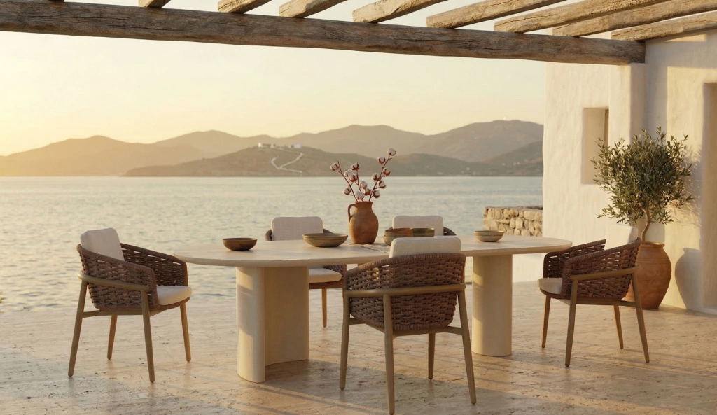 Tahiti A outdoor dining setting