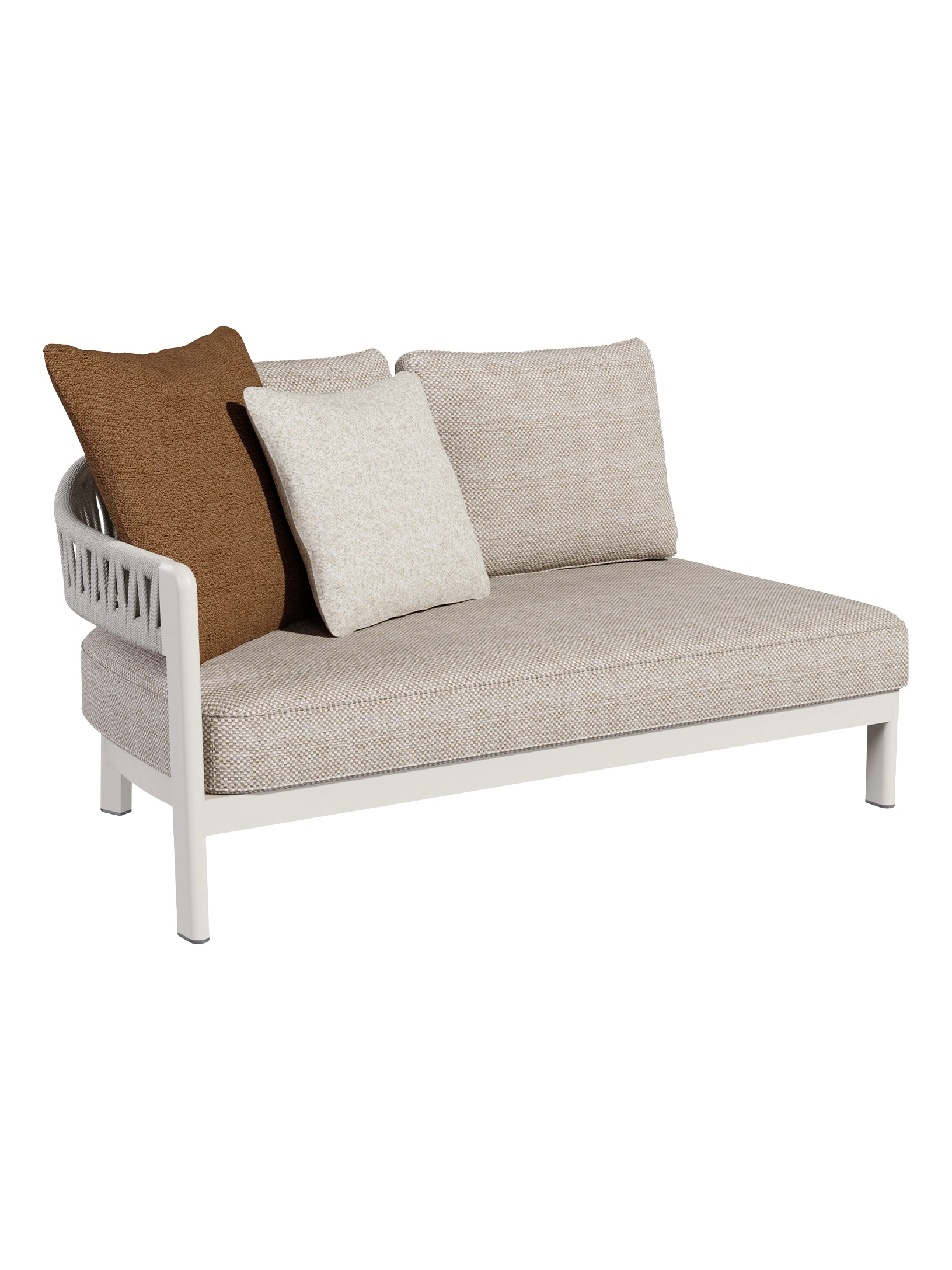 Zulu 2-Seat Sofa Right Arm Module Zulu 2-Seat Sofa Right Arm Module - white frame, front view
