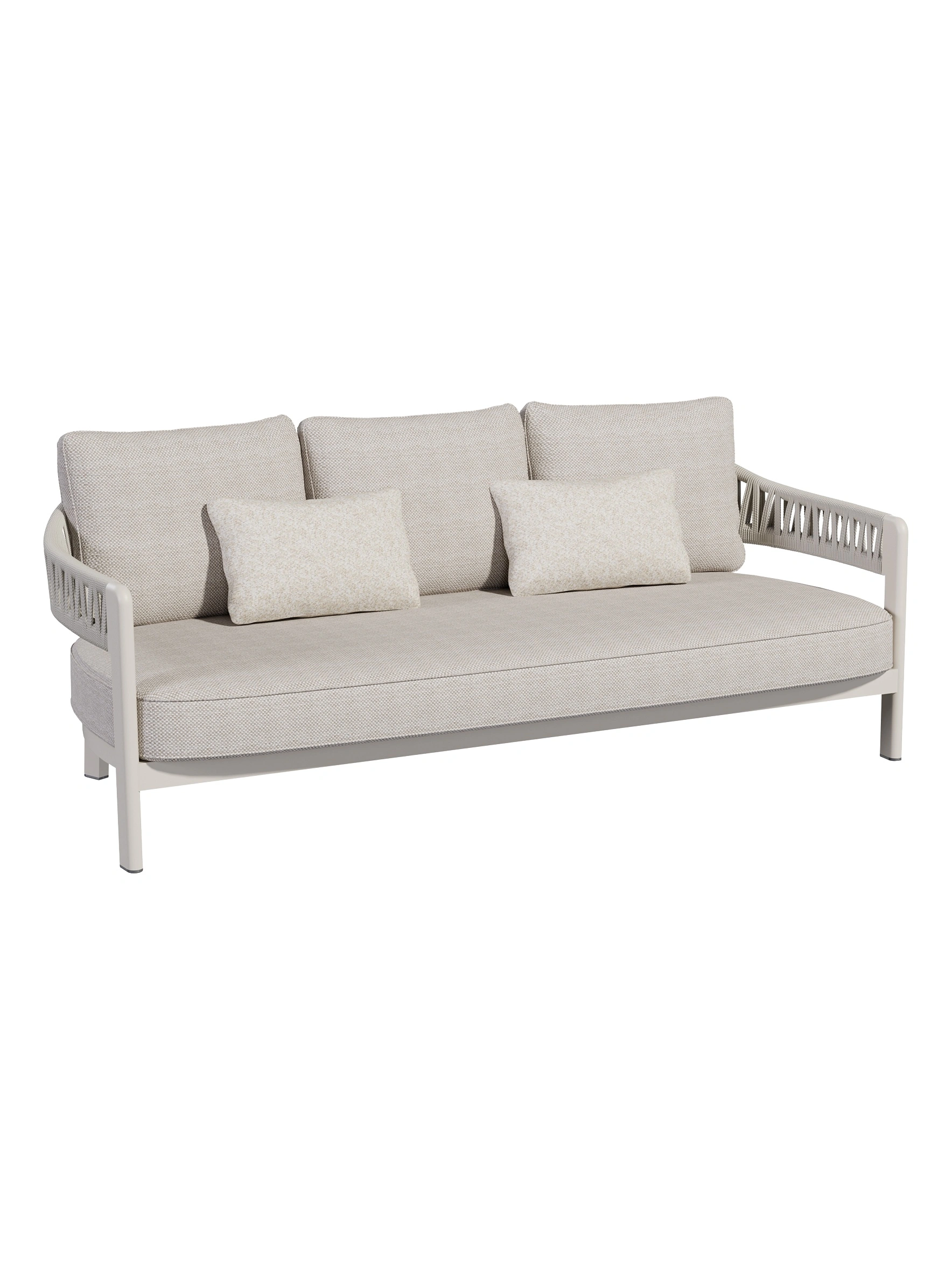 Zulu 3-Seat Sofa Zulu 3-Seat Sofa - white frame, front view