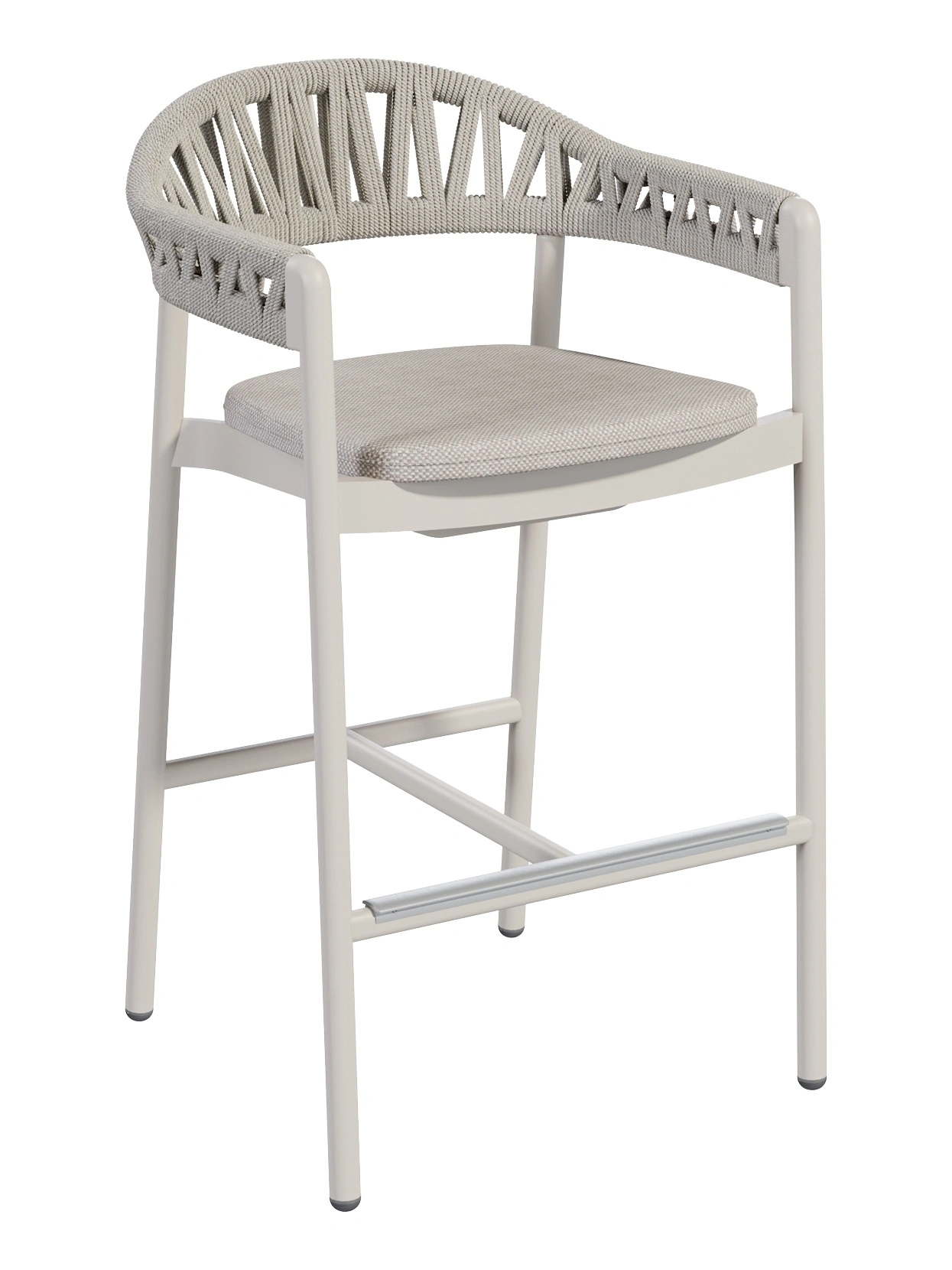 Zulu B Barstool Zulu B Barstool - white frame, front view