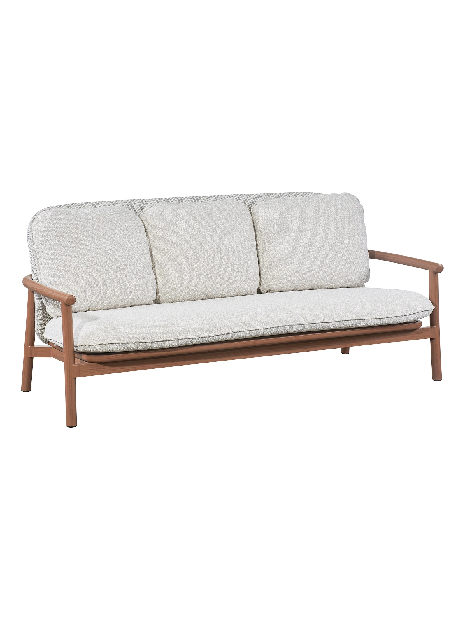 Lille 3-Seat Sofa Tex Lille 3-Seat Sofa Tex - textilene back, terracotta frame, front view