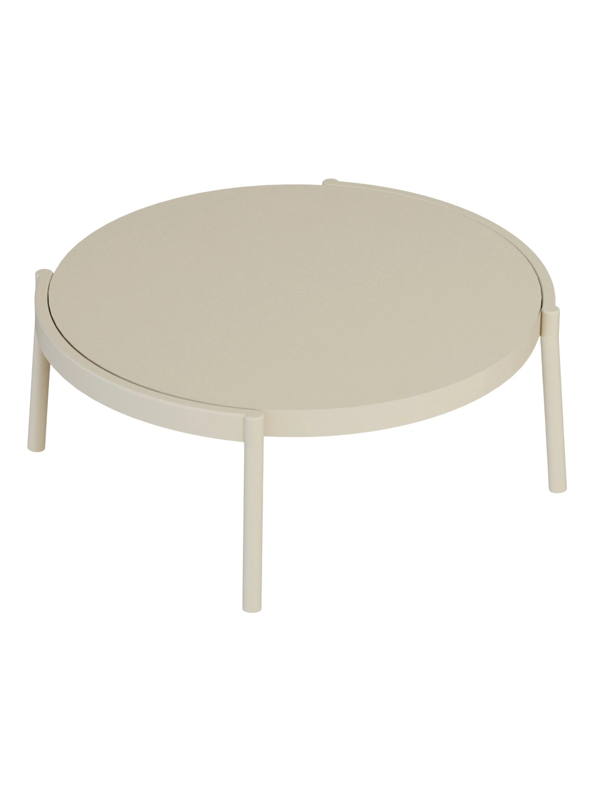 Lille Coffee Table Aluminum Large Lille Coffee Table Aluminum Large - round aluminum top and base in sand